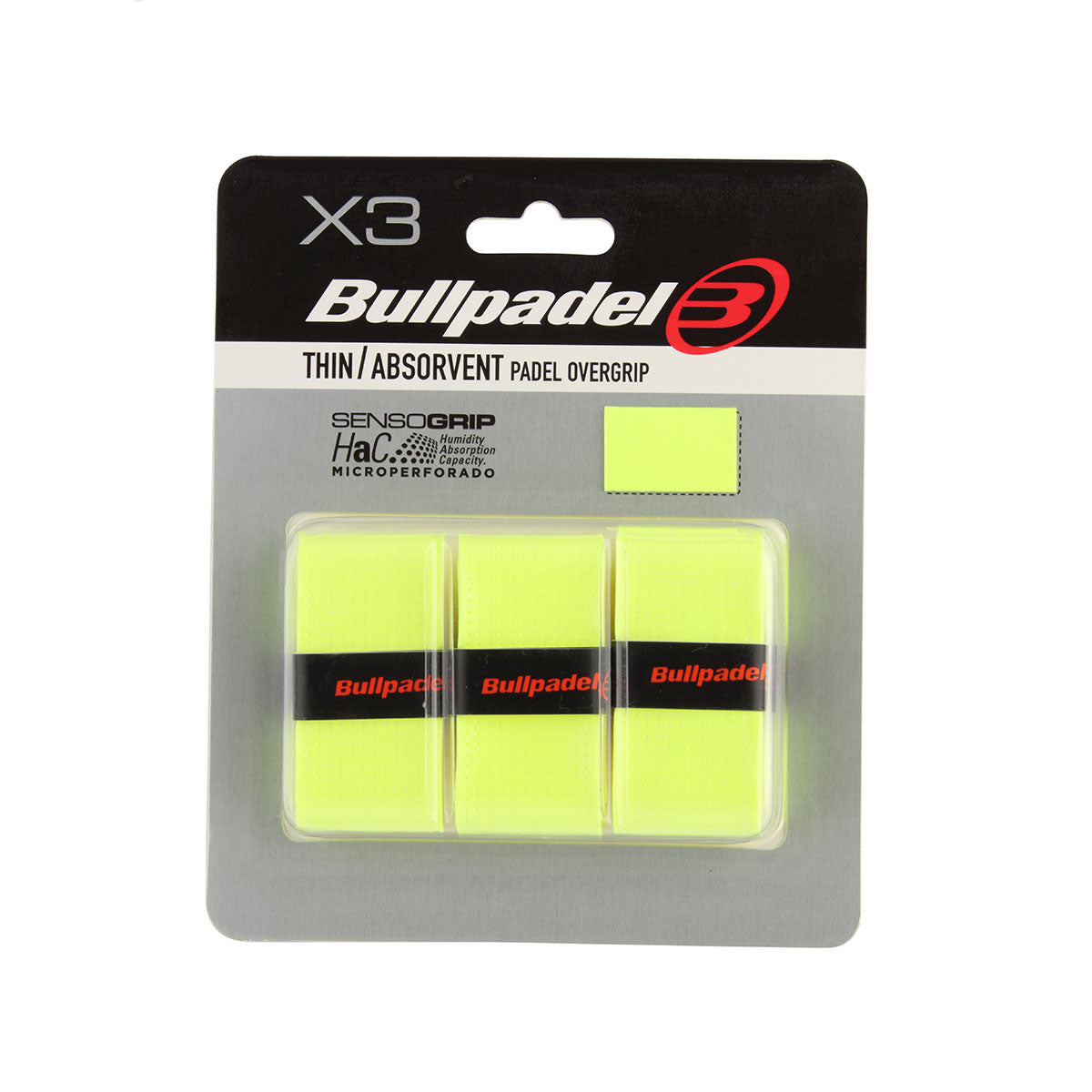 Bullpadel Thin Overgrip x3 Yellow
