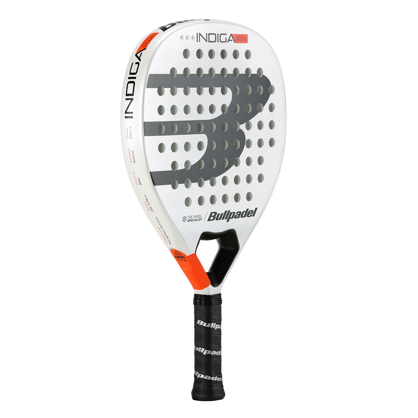 Bullpadel Indiga Power 25 Padel Racket Angle